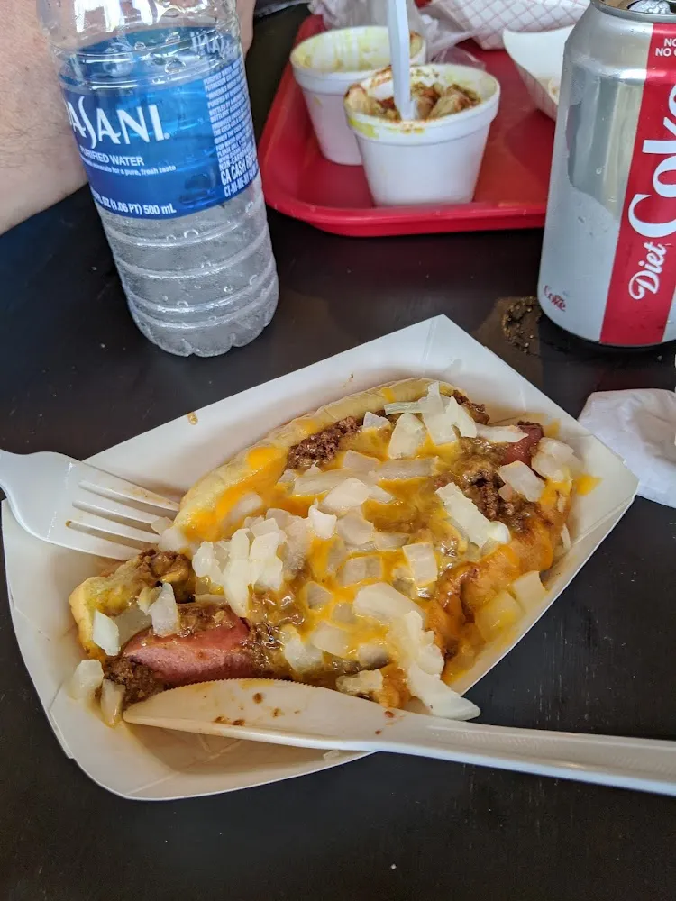 Chili Cheese Dog with Onions